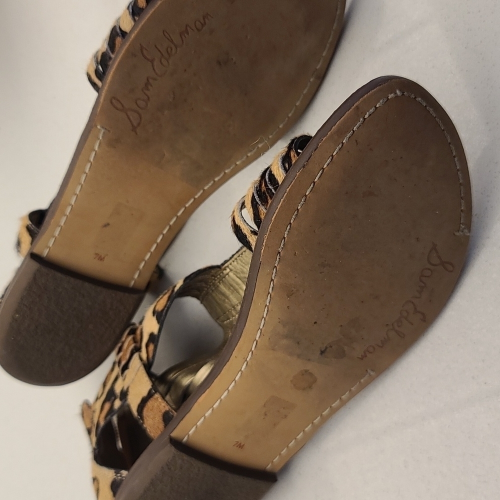SAM Edelman leather sandals animal print  US 7 - Picture 7 of 7